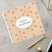 Elegant Orange Floral Wedding Guest Book ノートブック