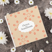 Elegant Orange Floral Wedding Guest Book ノートブック