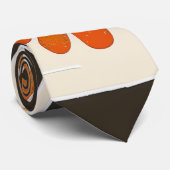 Elegant Orange Flower Pattern Tie ネクタイ (ロール)