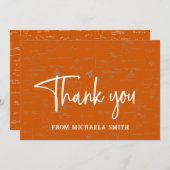 Elegant Orange Mathematics Formulas Graduation サンキューカード (正面/裏面)