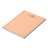 Elegant Orange Monogram Notepad ノートパッド (回転)