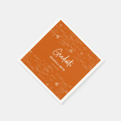 Elegant Orange Script Math Graduate スタンダードカクテルナプキン (角)