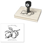 Elegant Orchard Pear Illustration Rubber Stamp ラバースタンプ (押印)