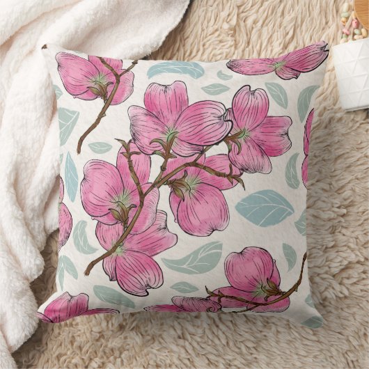 Elegant Orchid Blossom Square Pillow – Luxe Bloom クッション (ブランケット)