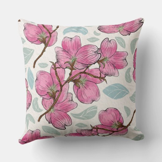 Elegant Orchid Blossom Square Pillow – Luxe Bloom クッション (裏面)