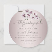 Elegant Orchid Botanical Wedding Invitation (正面)