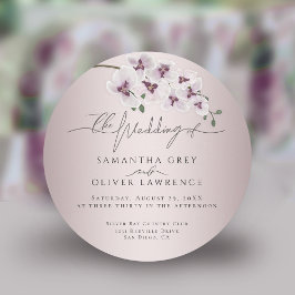 Elegant Orchid Botanical Wedding Invitation