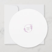 Elegant Orchid Minimalist Wedding Invitation (裏面)