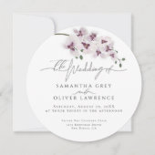 Elegant Orchid Minimalist Wedding Invitation (正面)