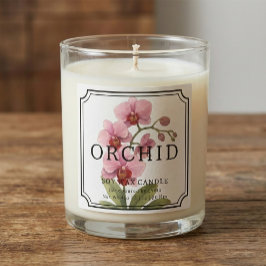 Elegant Orchid Soy Wax Candle Business Label スクエアシール