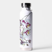 Elegant Orchid Water Bottle – Floral Hydration in  ウォーターボトル (左面)