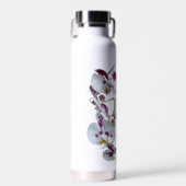 Elegant Orchid Water Bottle – Floral Hydration in  ウォーターボトル (正面)