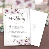 Elegant Orchid Wedding Invitation Card 招待状