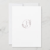 Elegant Orchid Wedding Invitation Photo Card セーブザデート (裏面)