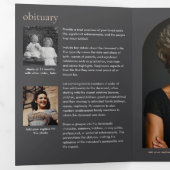 Elegant Order Of Service 6-Photo Funeral/Memorial 三つ折りプログラム (内部最初)