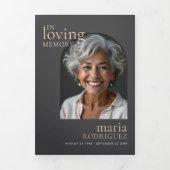 Elegant Order Of Service 6-Photo Funeral/Memorial 三つ折りプログラム (カバー)