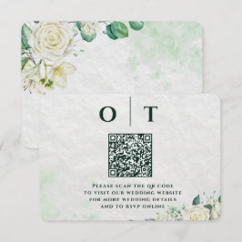 Elegant Organic Modern Wedding Enclosure Card エンクロージャーカード