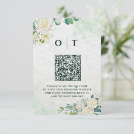 Elegant Organic Modern Wedding Enclosure Card エンクロージャーカード