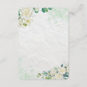 Elegant Organic Modern Wedding Enclosure Card エンクロージャーカード (裏面)