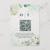 Elegant Organic Modern Wedding Enclosure Card エンクロージャーカード (正面)