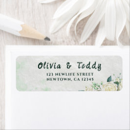 Elegant Organic Modern Wedding Invitation ラベル