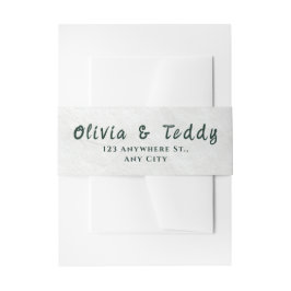 Elegant Organic Modern Wedding Invitation 招待状ベリーバンド