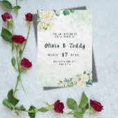 Elegant Organic Modern Wedding Invitation 招待状