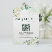 Elegant Organic Modern Wedding RSVP Card  (スタンド正面)