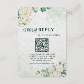 Elegant Organic Modern Wedding RSVP Card  (正面)