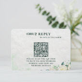 Elegant Organic Modern Wedding RSVP Card  (スタンド正面)