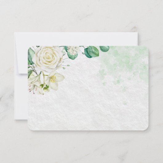 Elegant Organic Modern Wedding RSVP Card  (裏面)