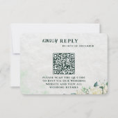 Elegant Organic Modern Wedding RSVP Card  (正面)