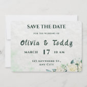 Elegant Organic Modern Wedding Save The Date セーブザデート (正面)