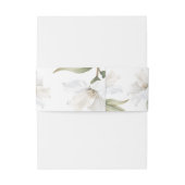 Elegant Oriental White Magnolia Wedding  招待状ベリーバンド (裏面例)