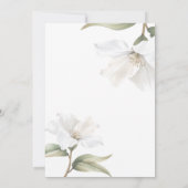 Elegant Oriental White Magnolia Wedding 招待状 (裏面)