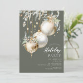 Elegant Ornament Holiday Party Invitation 招待状 (スタンド正面)