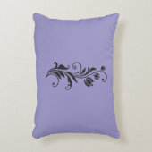 Elegant Ornamental Floral Flower Art アクセントクッション (正面(垂直))