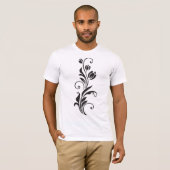 Elegant Ornamental Floral Flower Art Tシャツ (正面フル)