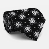 Elegant Ornate Black and White Pattern ネクタイ (ロール)