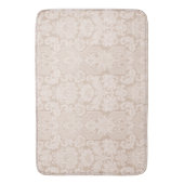 Elegant Ornate Cream Victorian Damask バスマット (正面縦)