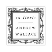 Elegant Ornate Ex Libris Self-Inking Book Stamp セルフインキングスタンプ (デザイン)