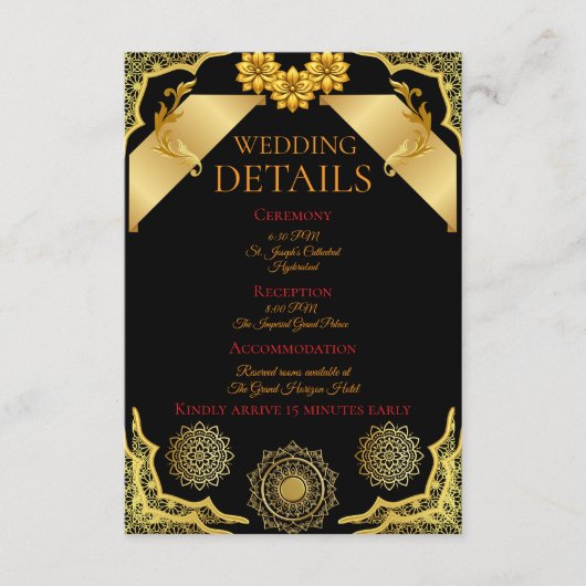 Elegant Ornate Information Card エンクロージャーカード (正面)
