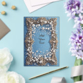 Elegant Ornate Pearl-Framed Frame アクリル招待状 (インサイチュ (ウェディング))