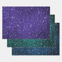 Elegant osmic Purple, Green & Blue Zodiac Design