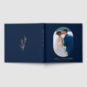 Elegant Oval Photo Elegant Wedding Custom ゲストブック (全面)