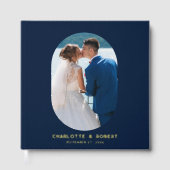 Elegant Oval Photo Elegant Wedding Custom ゲストブック (正面)