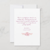 Elegant oval photo thank you  サンキューカード (裏面)