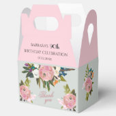 Elegant Painted Pink Floral 90th birthday favors フェイバーボックス (オープン)