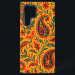 Elegant Paisley Floral Pattern Samsung Galaxy S22 Ultraケース<br><div class="desc">Add a touch of elegance and culture to your phone with this stunning paisley and floral patterned case. Featuring intricate designs in rich red, green, and gold tones, this cover brings traditional artistry into modern style. Perfect for those who appreciate vintage, ethnic, or boho aesthetics. Durable and designed to protect...</div>