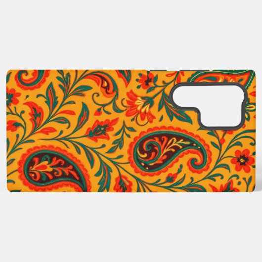 Elegant Paisley Floral Pattern Samsung Galaxyケース (裏面横)